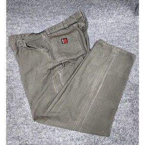 Wrangler Riggs Workwear Pant Mens Size 42x32 Green Ripstop Carpenter Relaxed Fit